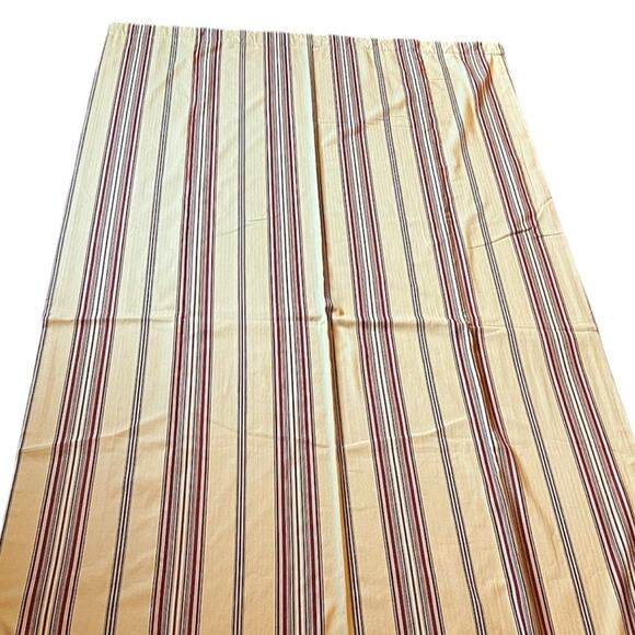 Pottery Barn Stripe Montgomery Drapes Curtains Herringbone Cotton Golden Tan - Picture 13 of 15